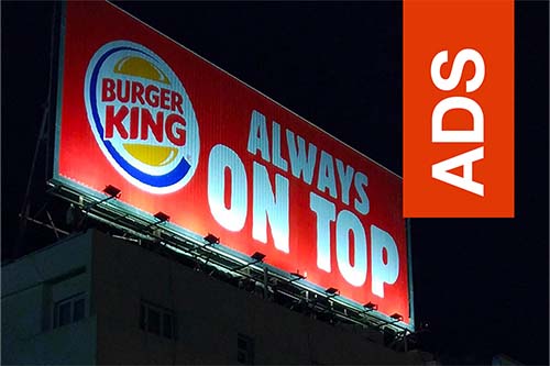 Burger King Werbung on top